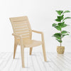 Nilkamal CHR2180 Plastic Arm Chair Marble Beige - Main View