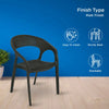 Nilkamal Club Plastic Arm Chair (Charcoal Grey)