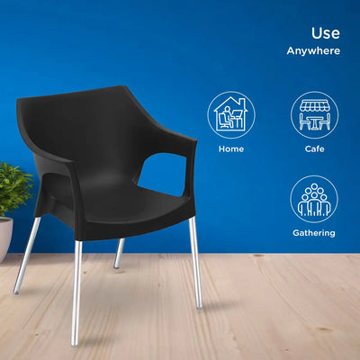 Nilkamal Novella 10 Plastic Arm Chair (Black) - Usage Guide
