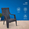 Nilkamal Sunday Plastic Arm Chair (Weather Brown) - Multi Purpose Use