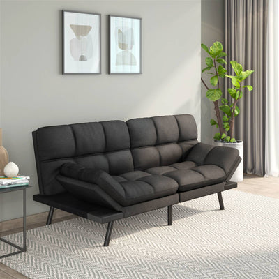 Nilkamal Oberon Futon Sofa Cum Bed (Dark Grey)