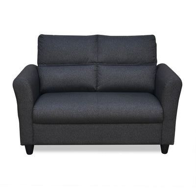 Nilkamal Oliver 2 Seater Fabric Sofa with Side Pocket (Charcoal Brown)