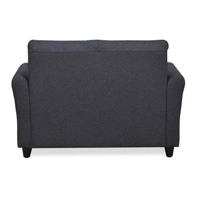 Nilkamal Oliver 2 Seater Fabric Sofa with Side Pocket (Charcoal Brown)