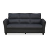 Nilkamal Oliver 3 Seater Fabric Sofa with Side Pocket (Charcoal Brown)