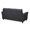 Nilkamal Oliver 3 Seater Fabric Sofa with Side Pocket (Charcoal Brown)