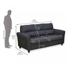 Nilkamal Oliver 3 Seater Fabric Sofa with Side Pocket (Charcoal Brown)