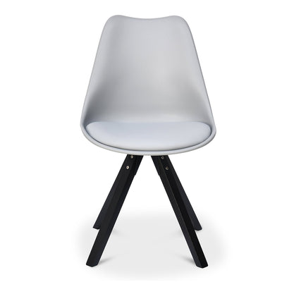 Nilkamal Oyster Dining Chair (Dark Walnut)