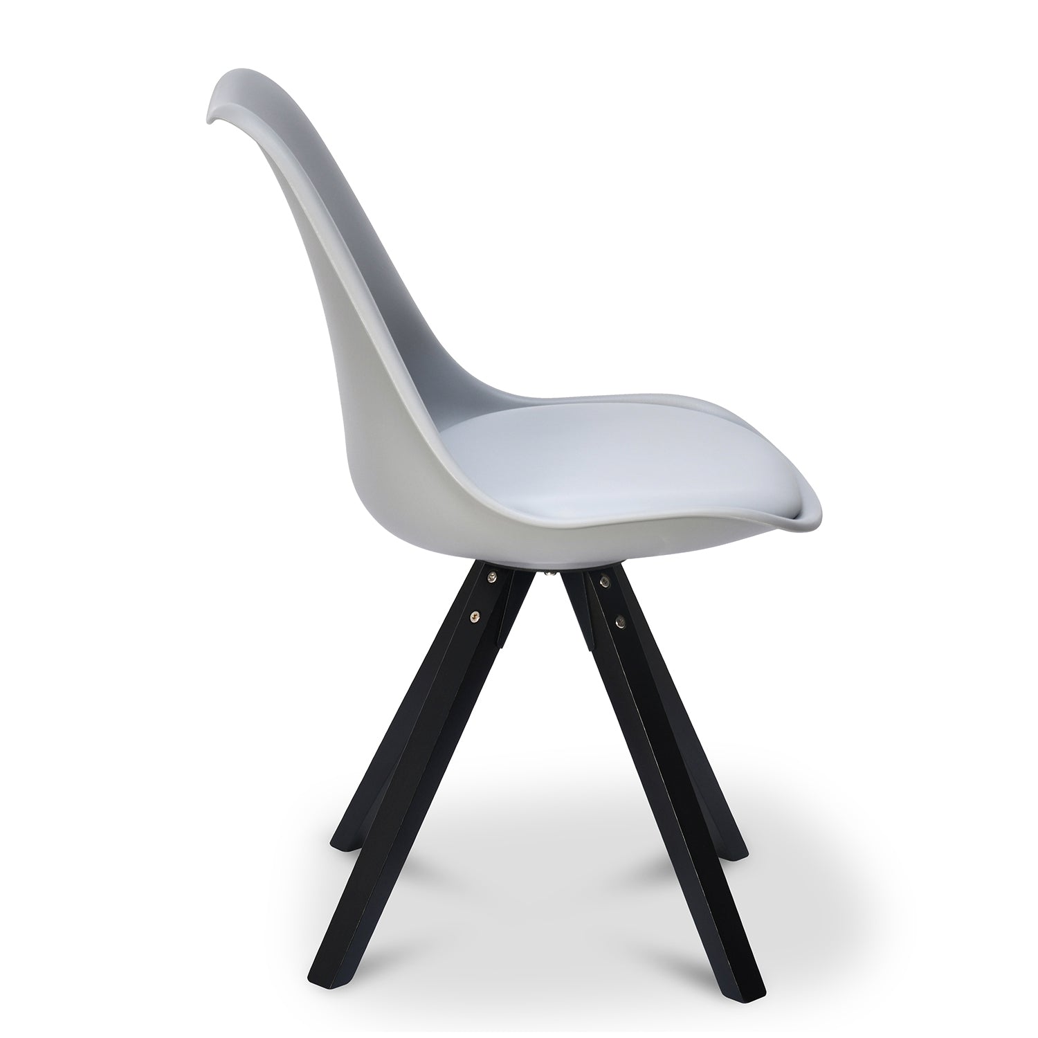 Nilkamal Oyster Dining Chair (Dark Walnut)