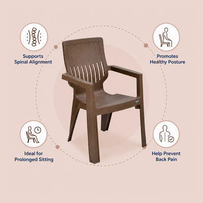 Nilkamal Ortho Comfort Plastic Arm Chair