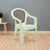Nilkamal Paradise Plastic Arm Chair (Cream & Rattan Dark Beige)