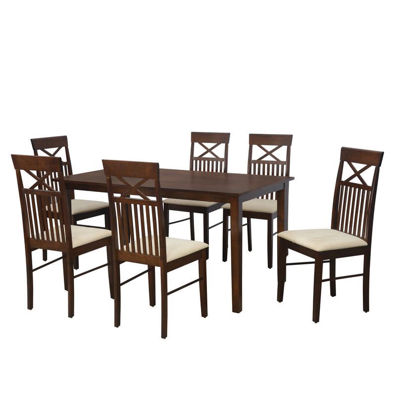 Nilkamal Paula 6 Seater Dining Set (Walnut)