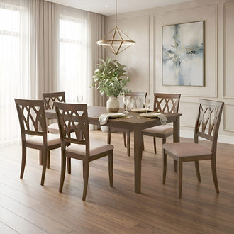 Nilkamal Peak 6 Seater Dining Set (Cappuccino)