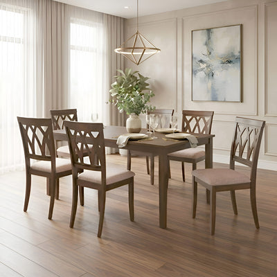 Nilkamal Peak 6 Seater Dining Set (Cappuccino)