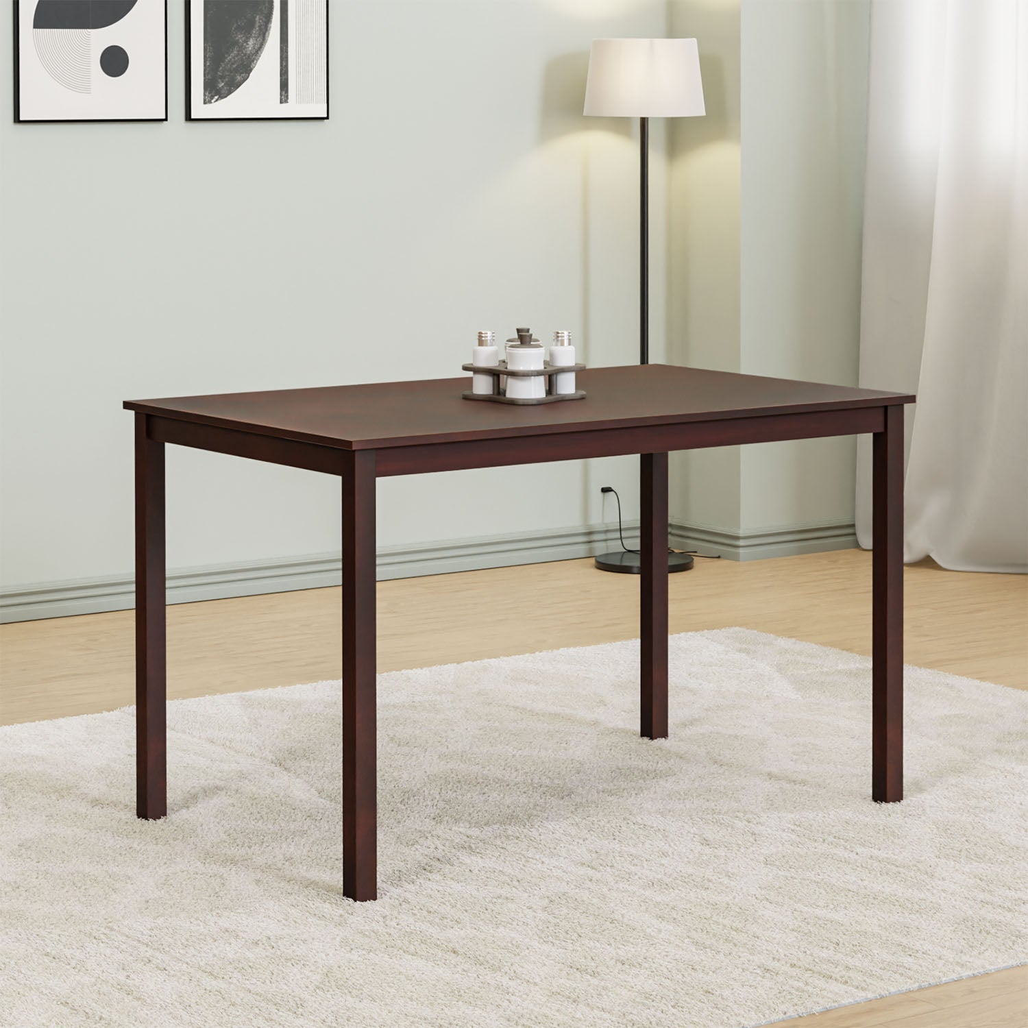 Nilkamal Peak Four Seater Dining Table (Cappuccino)