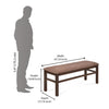 Nilkamal Peak Multi Use Long Sitting Bench for Living Room | Dining Room (Cappuccino)