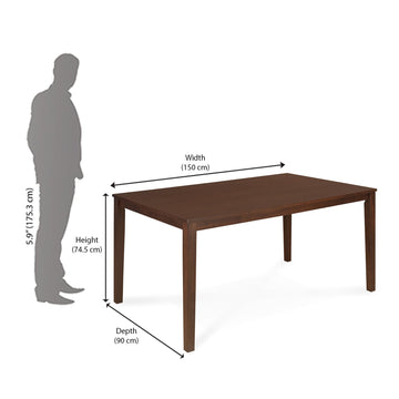 Nilkamal Peak Seater Dining Set (Cappuccino)