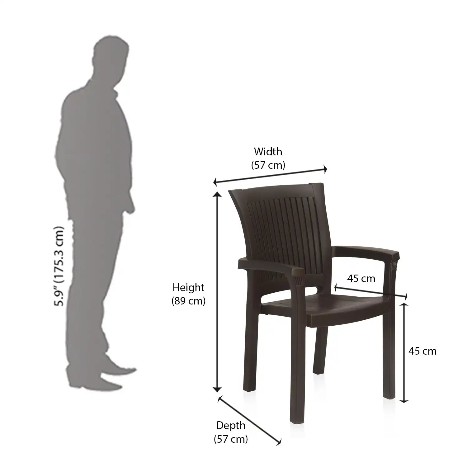 Nilkamal Platinum Siesta Chair  Season Rust Brown – Size In Centimeter