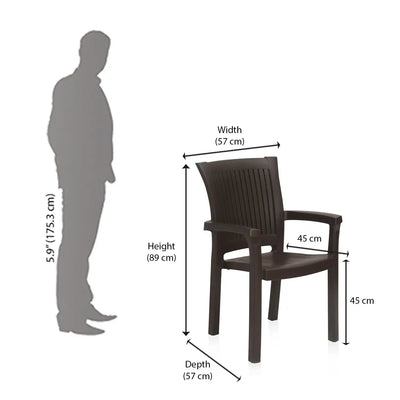 Nilkamal Platinum Siesta Chair  Season Rust Brown – Size In Centimeter