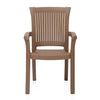 Nilkamal Platinum Premium Plastic Arm Chair (Rattan Dark Beige) - Front View