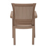 Nilkamal Platinum Premium Plastic Arm Chair (Rattan Dark Beige) - Back View