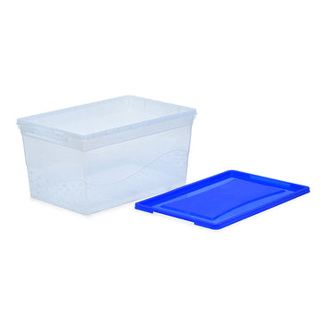 Buy NilkamalPlastic Stackable Storage Box with Wheels, 50 L, (White and  Blue), Length (39 cms), Width (59 cms), Height (30 cms), Rectangular Online  at desertcartIreland
