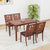 Nilkamal Rover 4 Seater Dining Set (Walnut Brown)