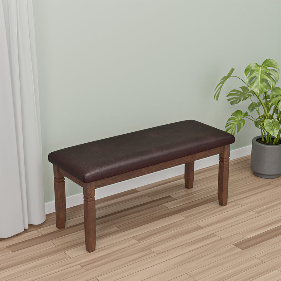 Nilkamal Rover 6 Seater Dining Bench (Walnut Brown)
