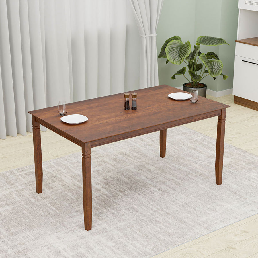 Nilkamal Rover 6 Seater Dining Table (Walnut Brown)