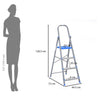 Nilkamal Rise 4 Step Steel Ladder (Grey)
