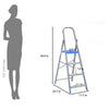 Nilkamal Rise 4 Step Steel Ladder (Grey)