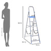 Nilkamal Rise 6 Step Steel Ladder (Grey)