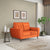 Nilkamal Rockingham Fabric 2 Seater Sofa (Rust Orange)