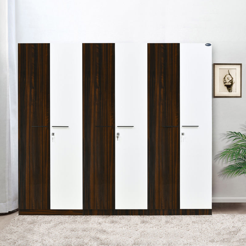 Nilkamal Salsa 6 Door Wardrobe (Brown)