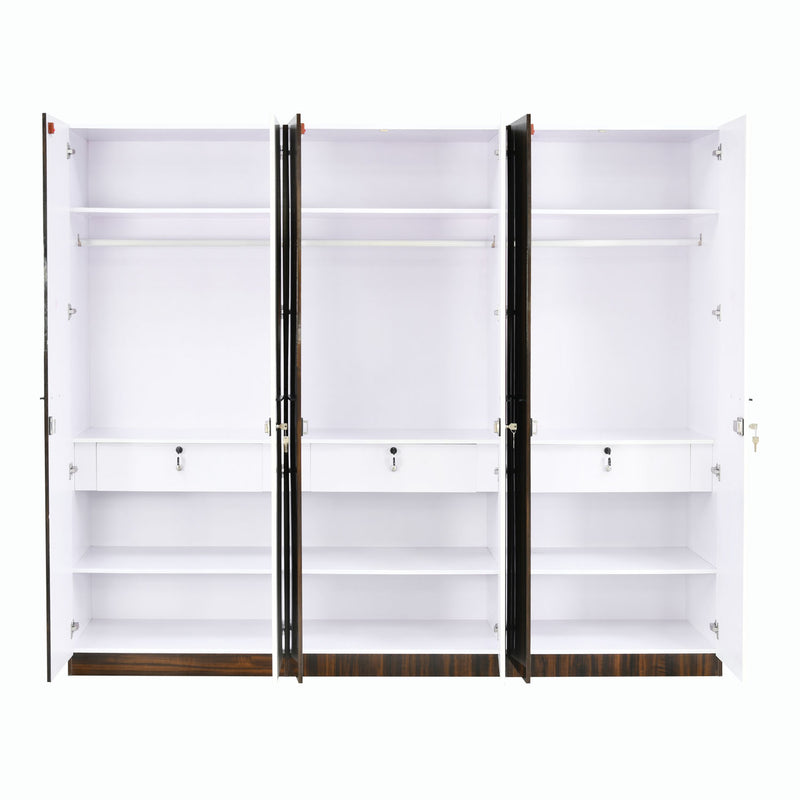 Nilkamal Salsa 6 Door Wardrobe (Brown)