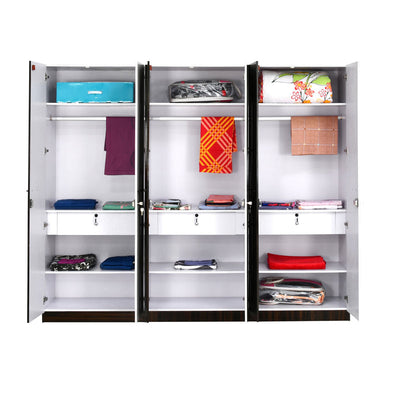 Nilkamal Salsa 6 Door Wardrobe (Brown)