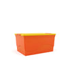 Nilkamal 50 Litre Multipurpose Storage Box with Lid (Orange and Yellow) - Slight Side View 2
