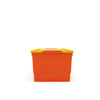 Nilkamal 50 Litre Multipurpose Storage Box with Lid (Orange and Yellow) - Side View