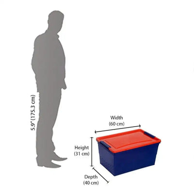 Nilkamal Multipurpose 50 Ltr Storage Box – Size in CM