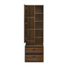 Nilkamal Serra Dresser with Mirror (Walnut) - Front View With Open Drawer