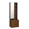 Nilkamal Serra Dresser with Mirror (Walnut) - Slight Side View