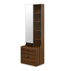 Nilkamal Serra Dresser with Mirror (Walnut) - Slight Side View-2