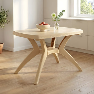 Nilkamal Shahenshah Kross legged Table (Marble Beige)