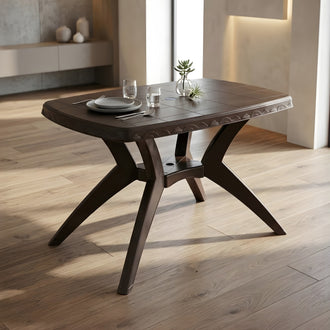 Nilkamal Shahenshah Kross legged Table (Weather Brown)