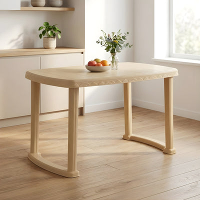 Nilkamal Shahenshah Dining Table (Marble Beige)