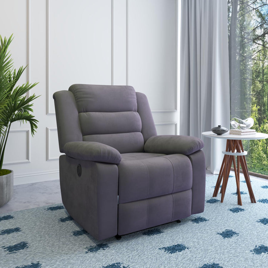 Nilkamal Sierra 1 Seater Electric Recliner Sofa (Brown)
