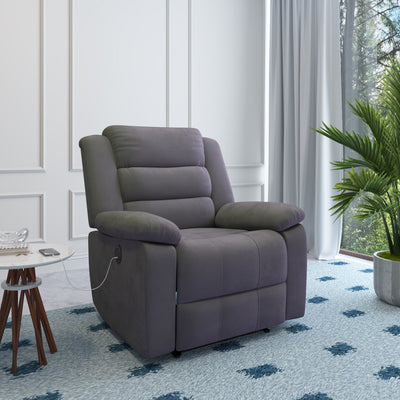 Nilkamal Sierra 1 Seater Electric Recliner Sofa (Brown)