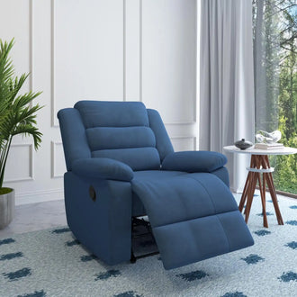 Nilkamal Sierra 1 Seater Manual Recliner Sofa (Blue)