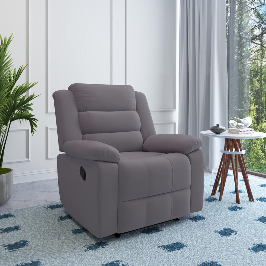 Nilkamal Sierra Neo 1 Seater Manual Recliner Sofa (Brown)