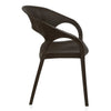 Nilkamal Club Chairs and Mystique Glass Top Coffee Table Plastic Outdoor Set (Season Rust Brown)