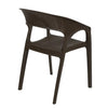 Nilkamal Club Chairs and Glass Top Coffee Table Plastic Outdoor Set (Season Rust Brown & Weather Brown)
